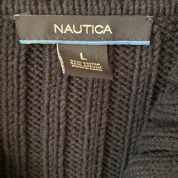 Nautica Ribbed Knit Sweater Cardigan - Picture 3 of 6